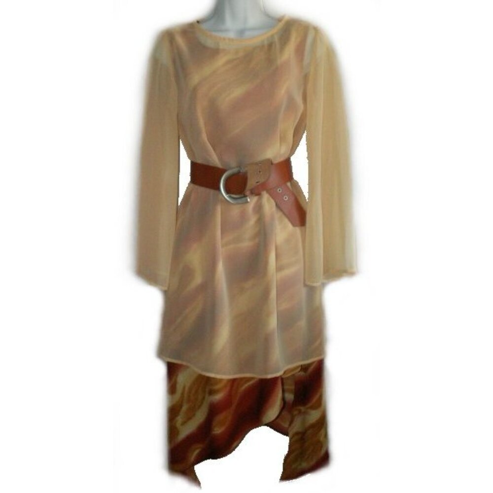 Custom Yellow Sheer Georgette Tunic - Small